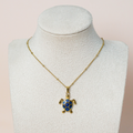 Collar tortuga azul