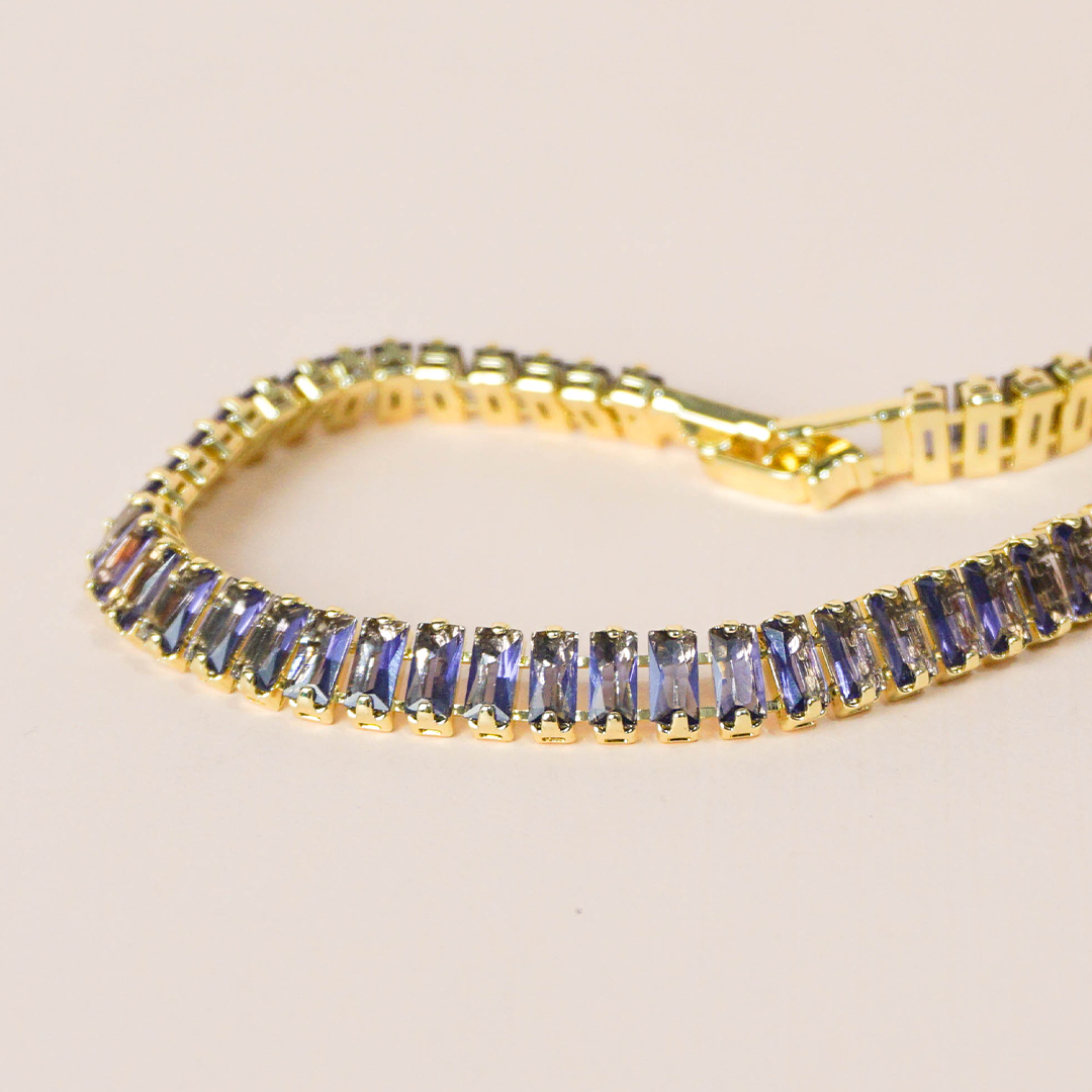 Pulsera baguettes lila