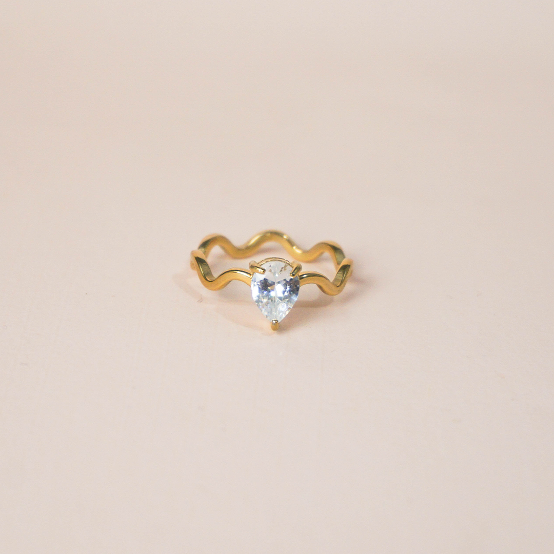Anillo ondas y circonia