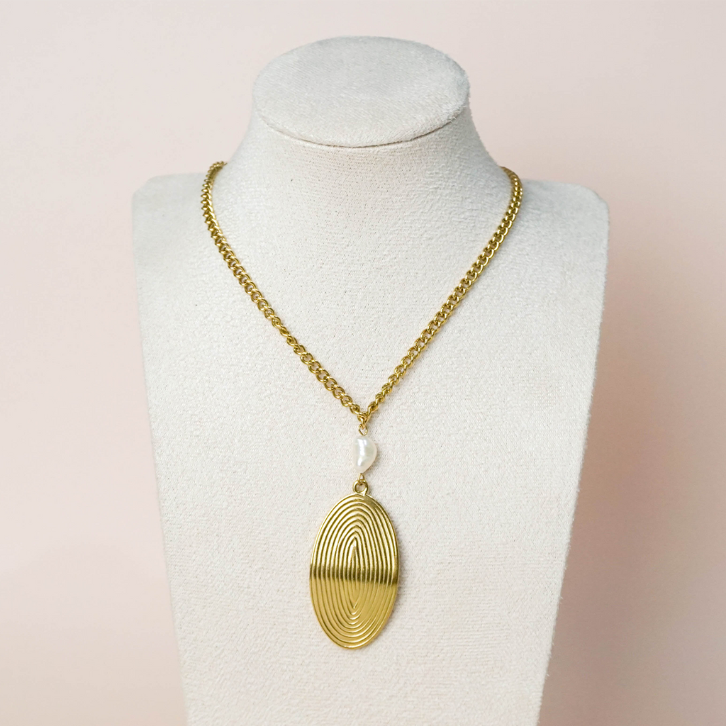 Collar hoja rayada