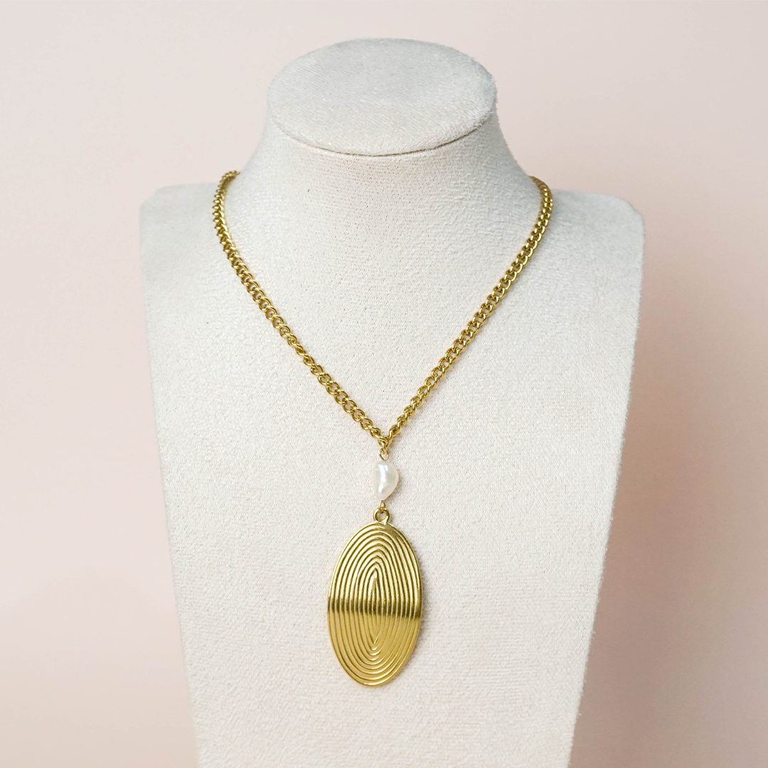 Collar hoja rayada