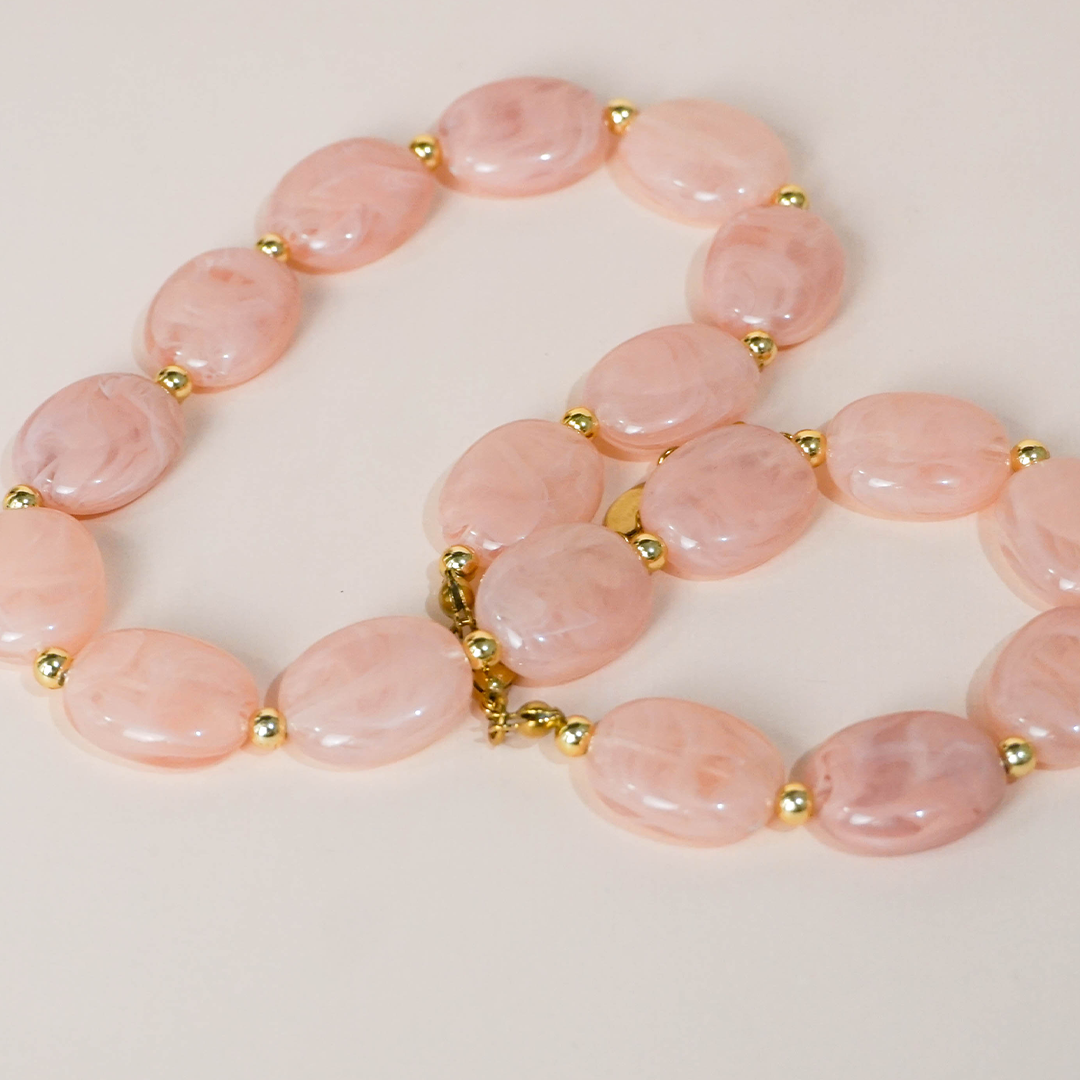 Collar ovalos melón