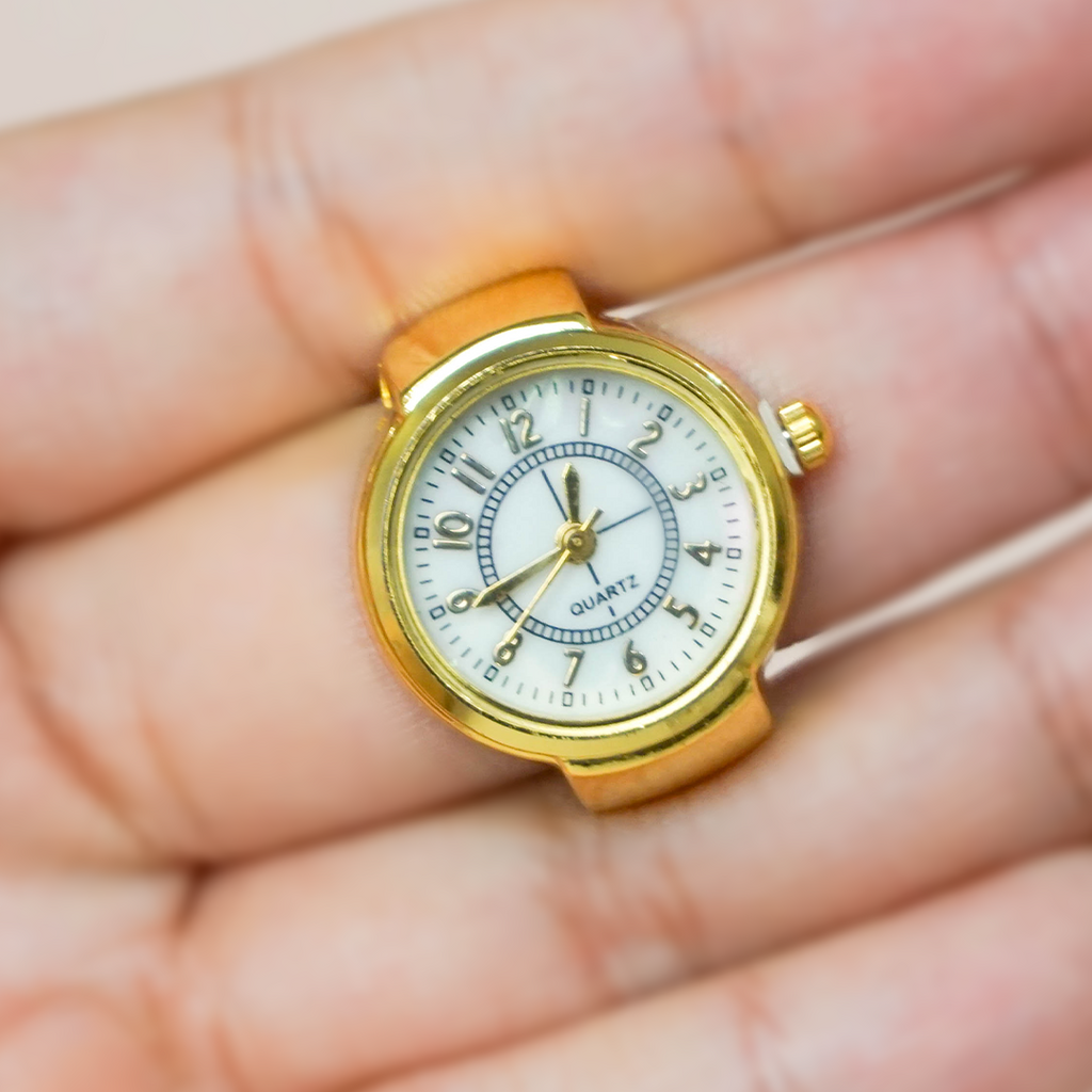 Anillo reloj redondo