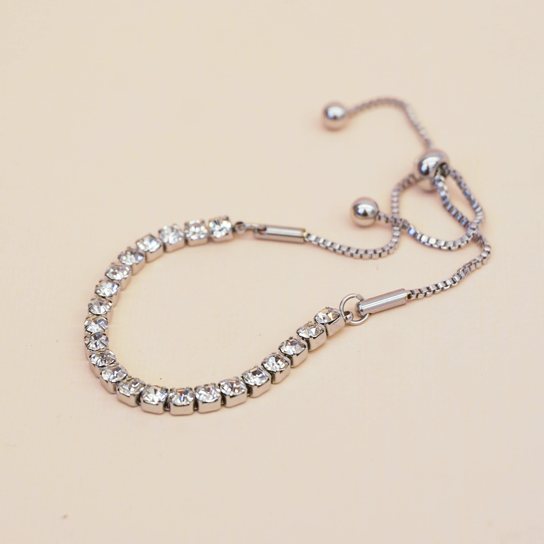Pulsera tenis plata