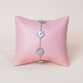 Pulsera flores plata