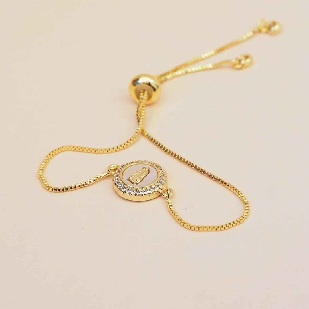 Pulsera virgen madre perla