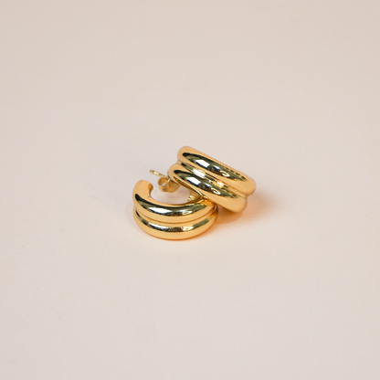 Aretes Demi dorados