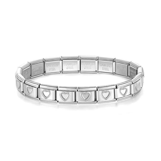 Pulsera italiana corazon contorno