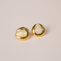 Aretes gota beige