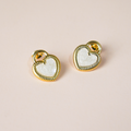 Aretes candado corazón
