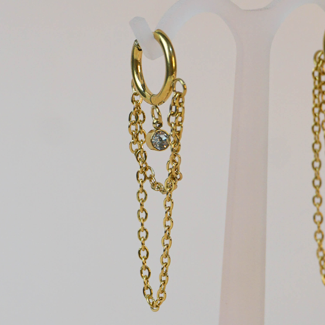 Aretes cadena