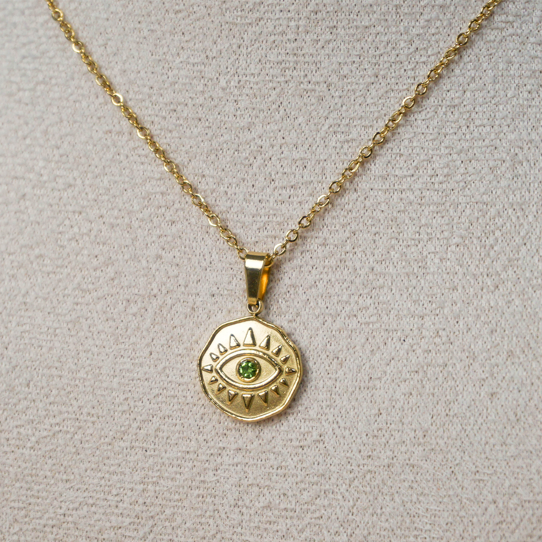 Collar ojo verde