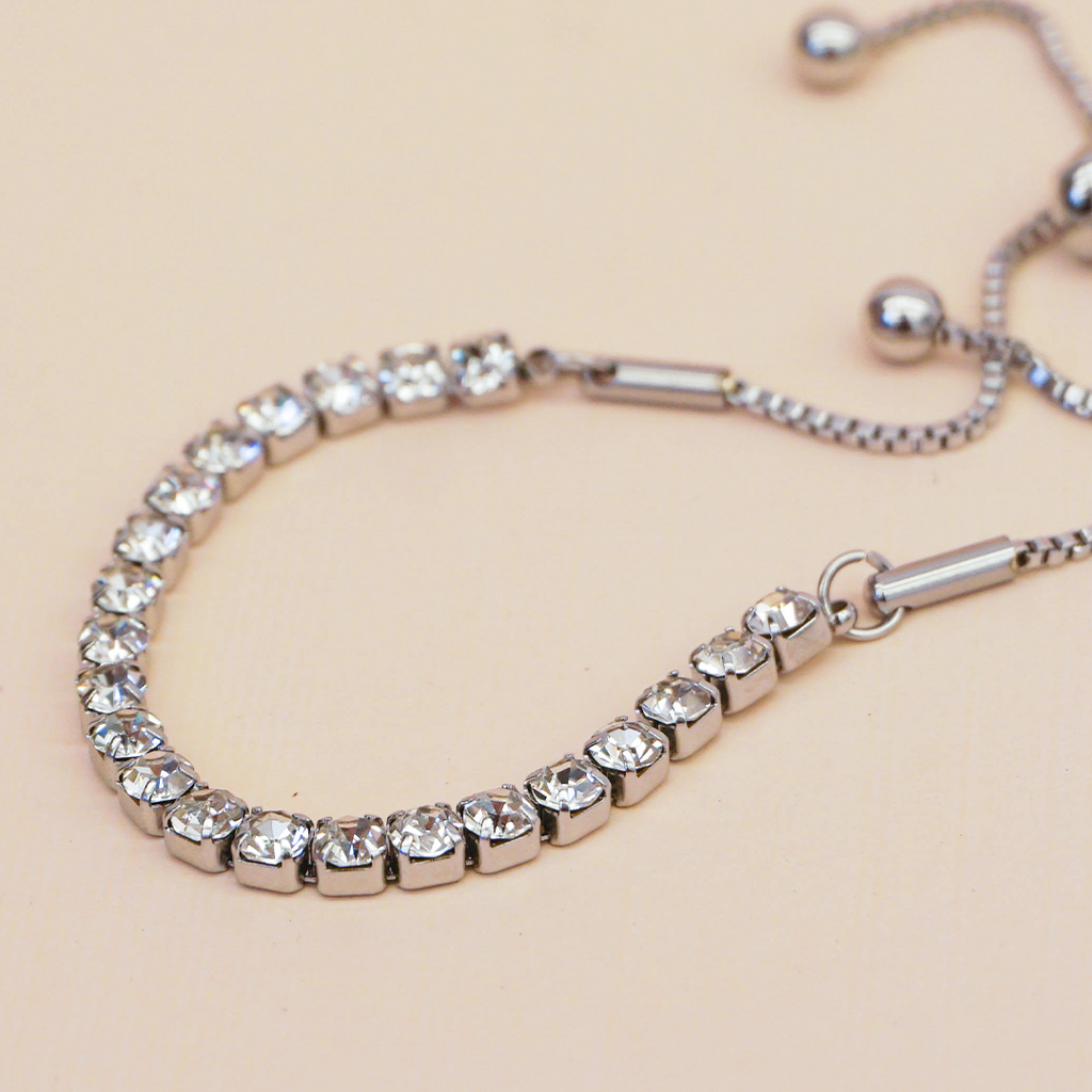 Pulsera tenis plata