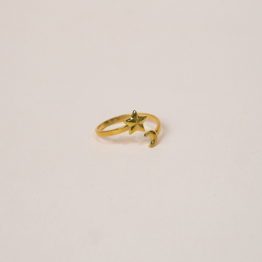 Anillo luna y estrella