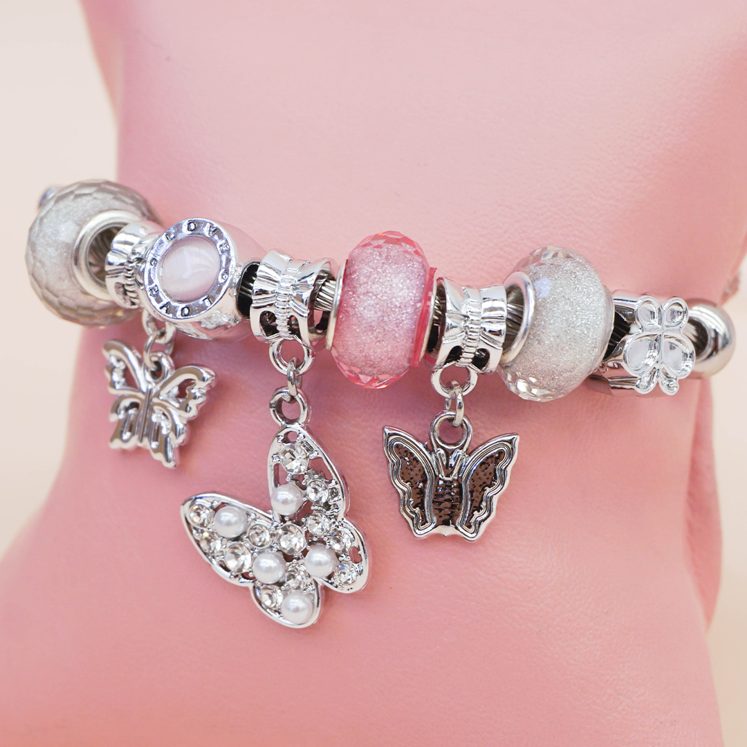 Pulsera charms mariposas