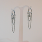 Aretes cadena plateados