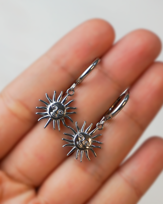 Aretes Agnes plateados