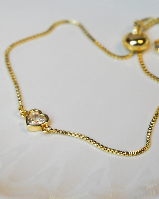 Pulsera ajustable corazón