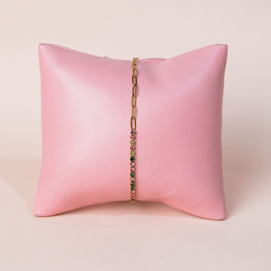 Pulsera brillos colores