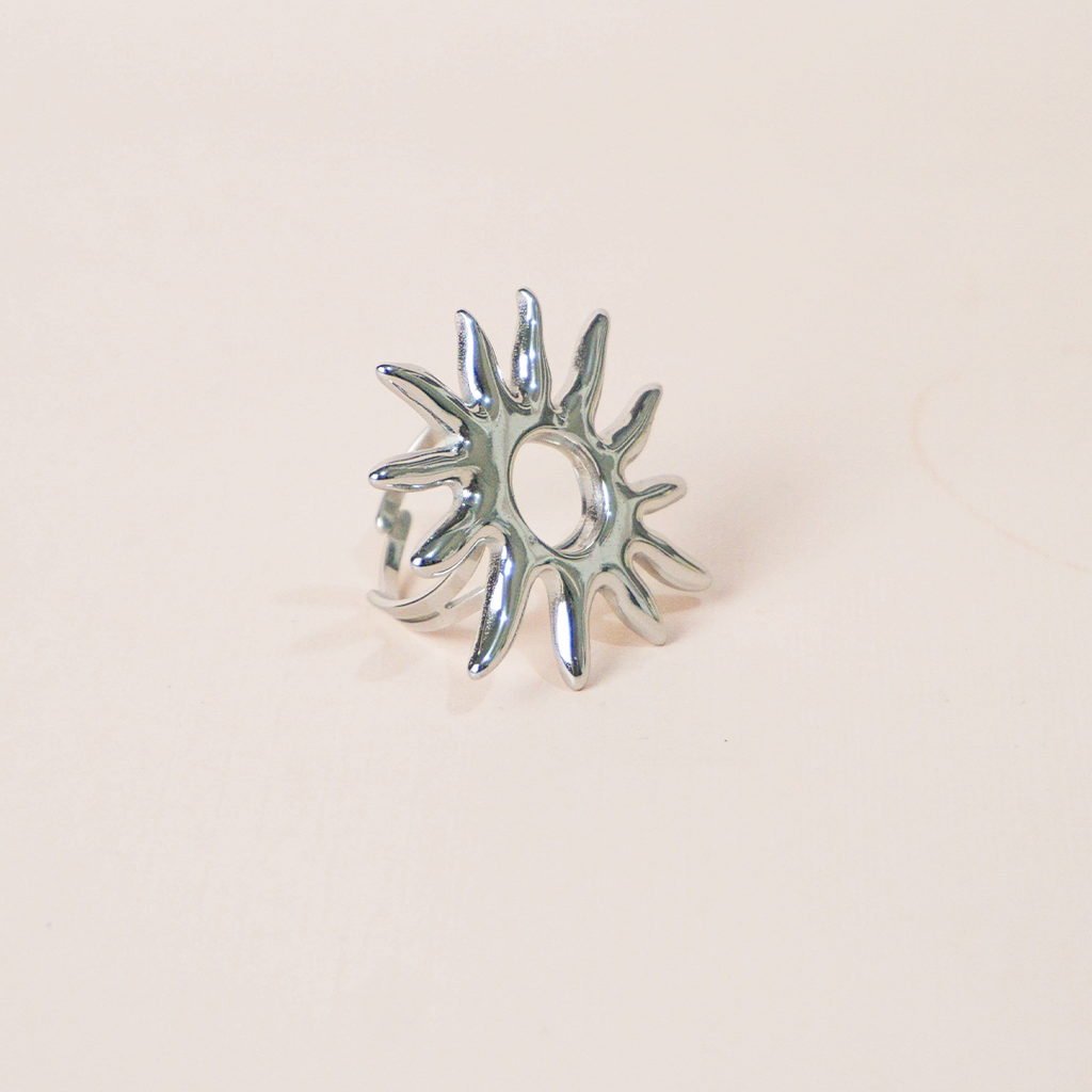 Anillo sol plata