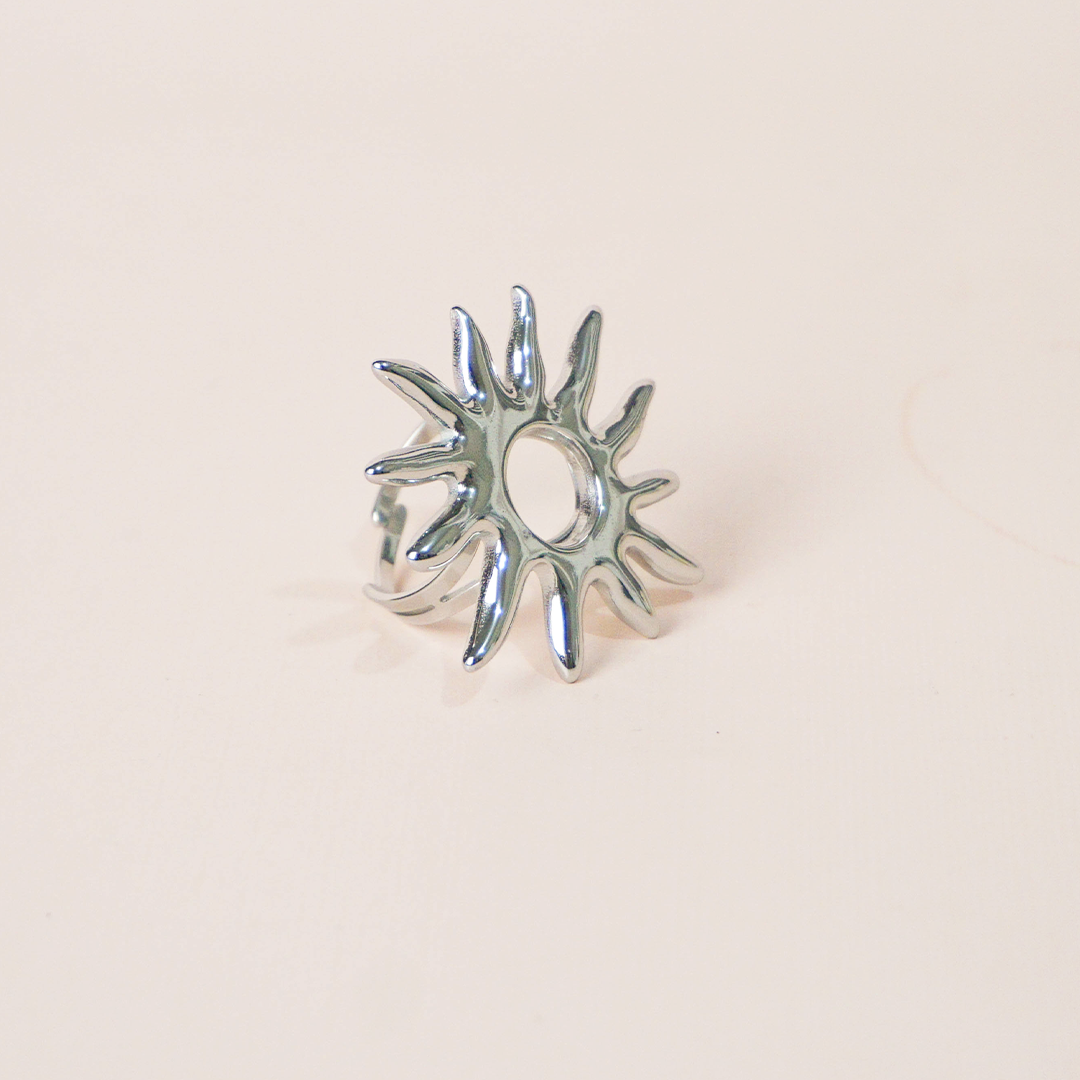 Anillo sol plata