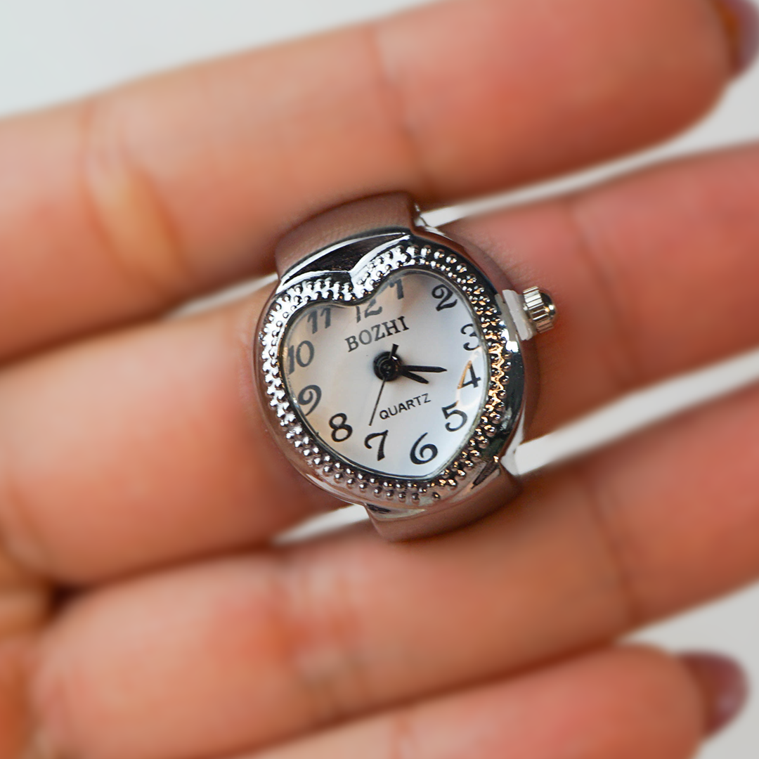 Anillo reloj corazón