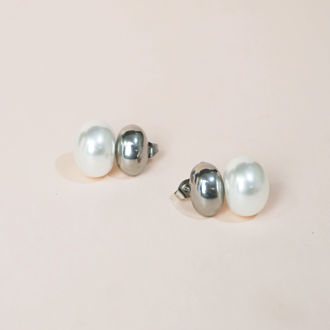 Aretes Perla plata