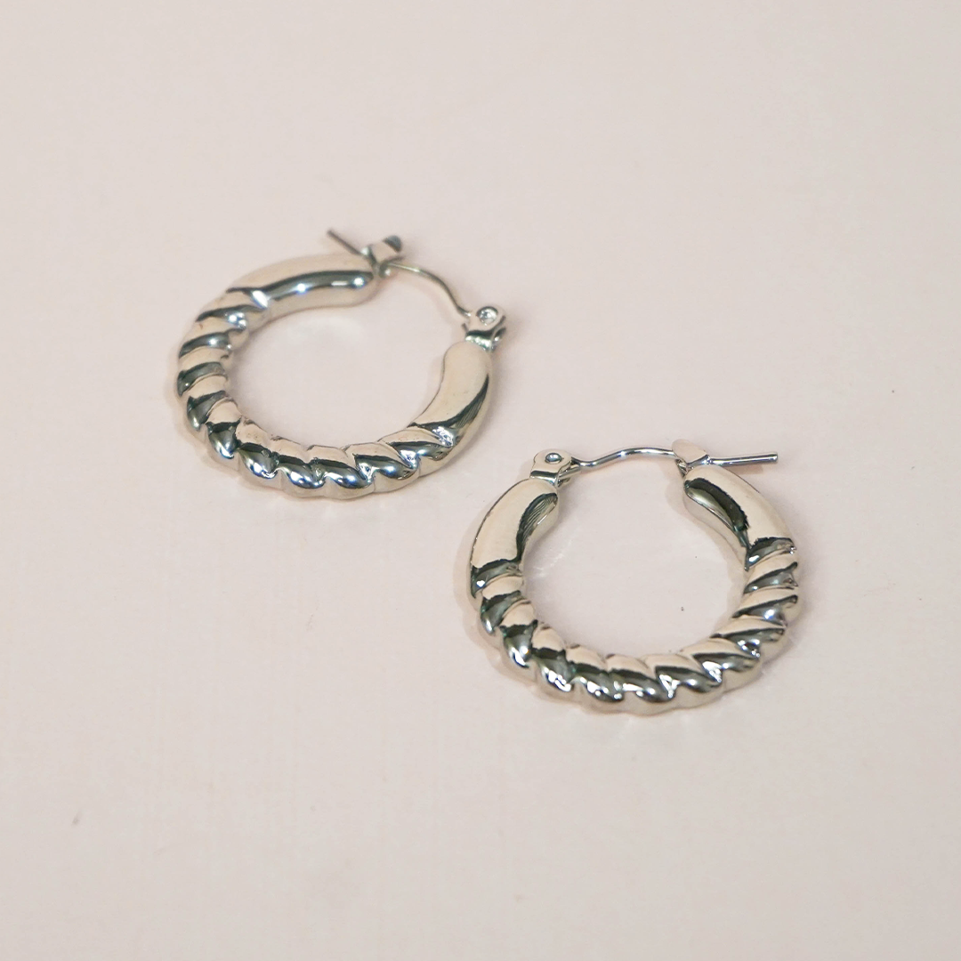 Aretes torcidos plata