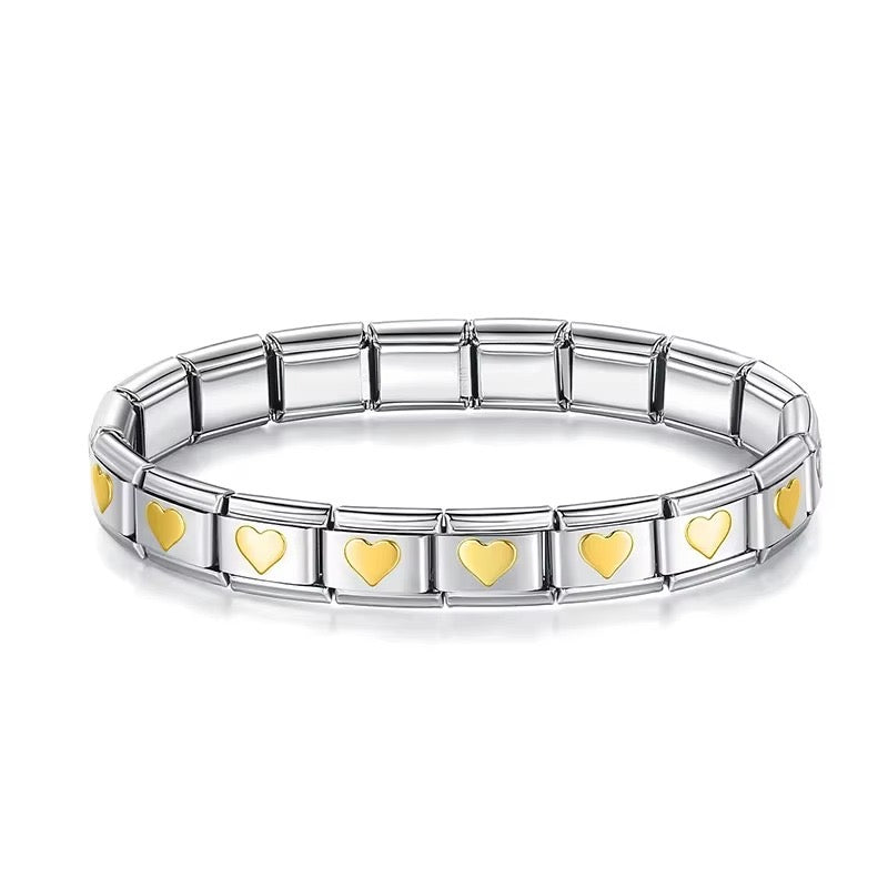 Pulsera italiana corazones