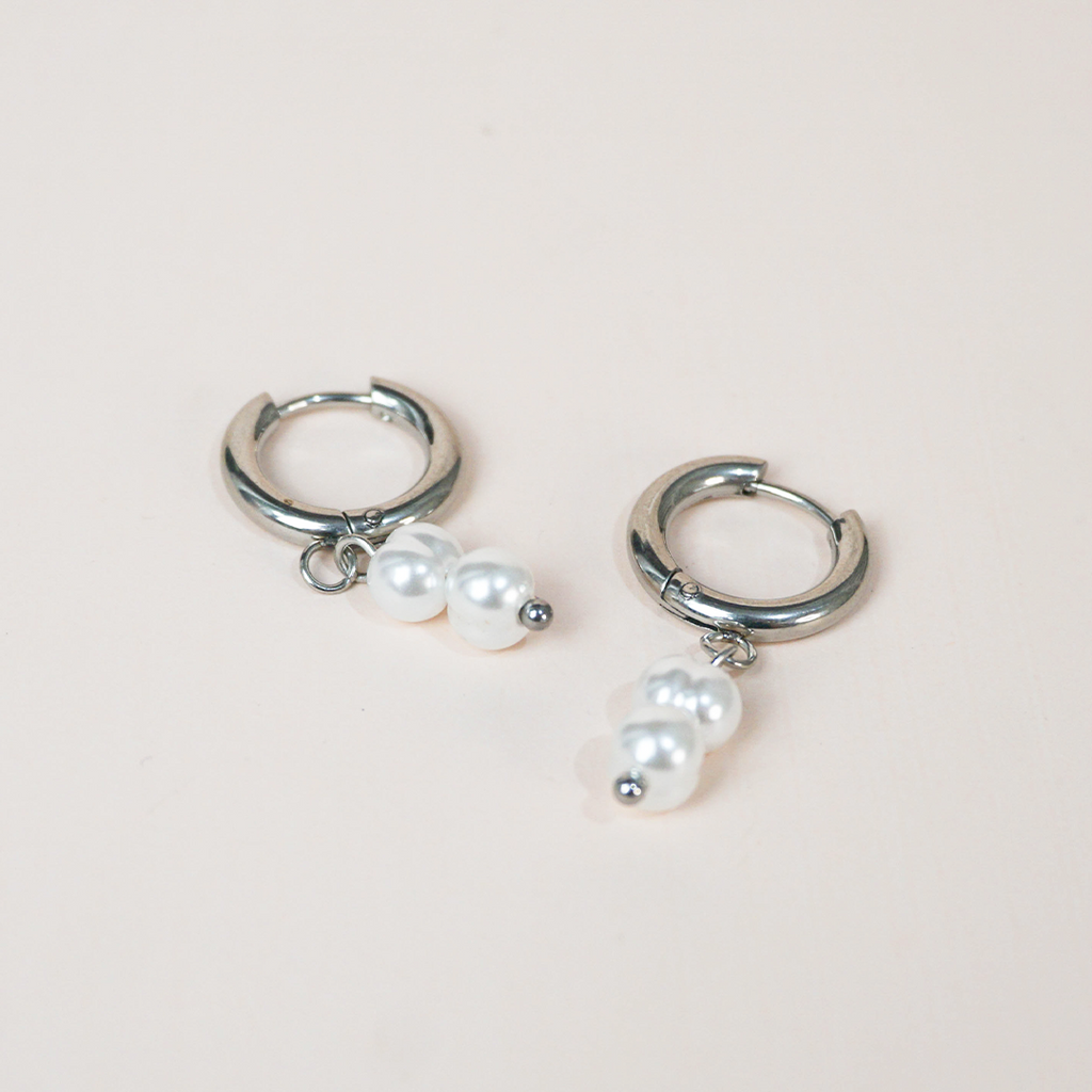 Aretes Vasti dos perlas