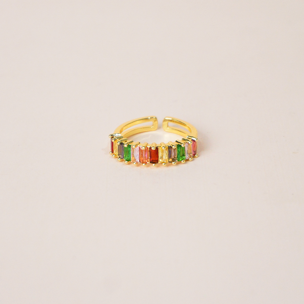 Anillo baguettes color