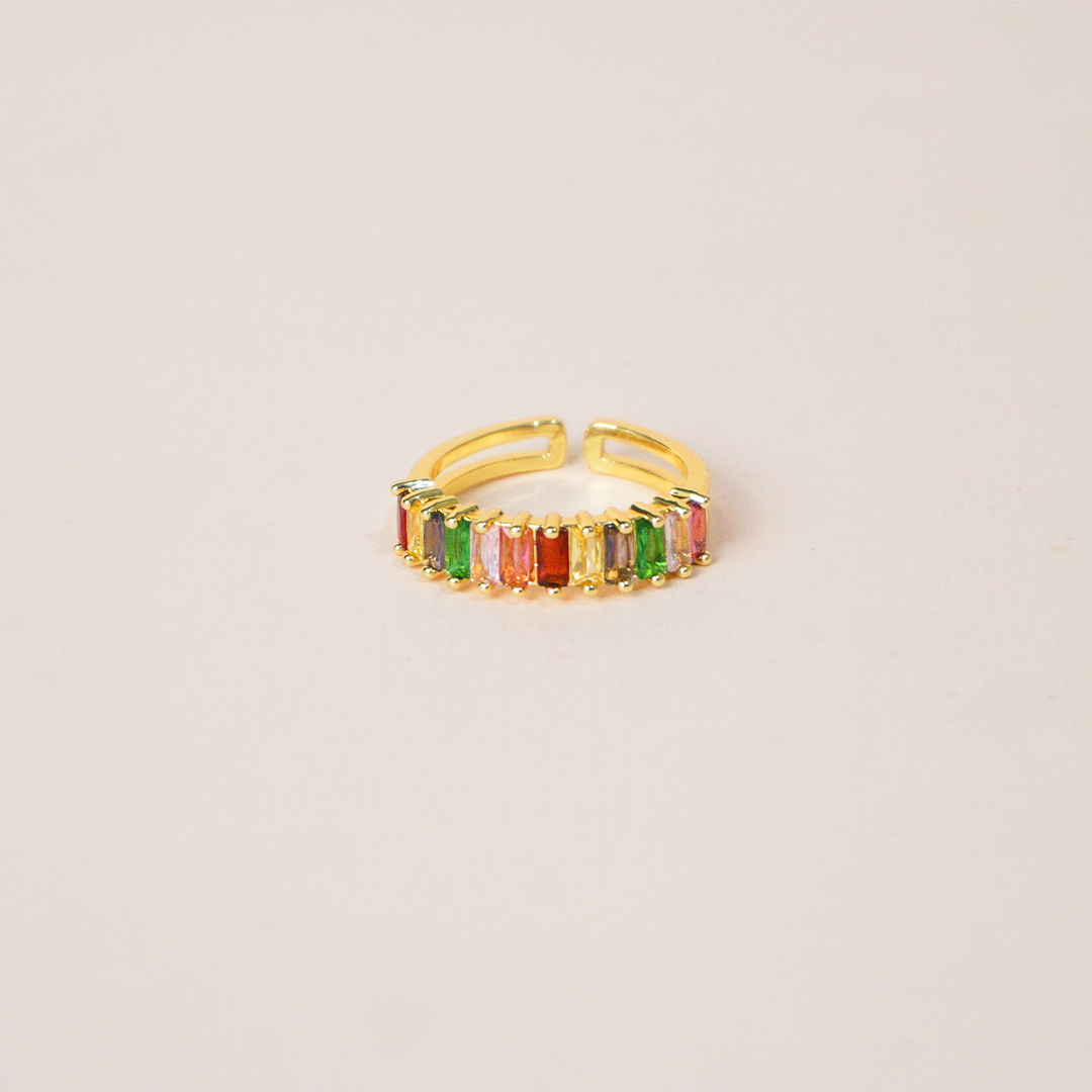 Anillo baguettes color