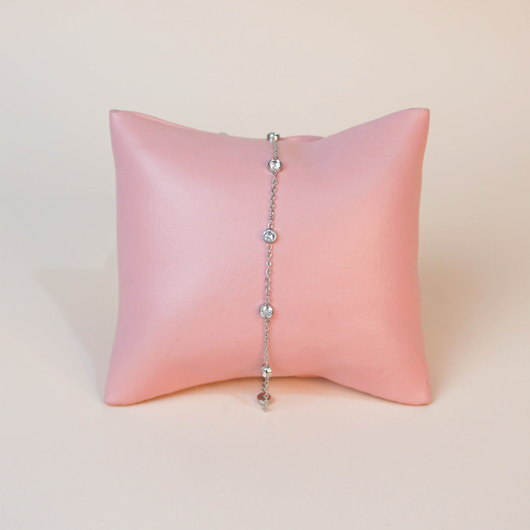 Tobillera Lily plateada