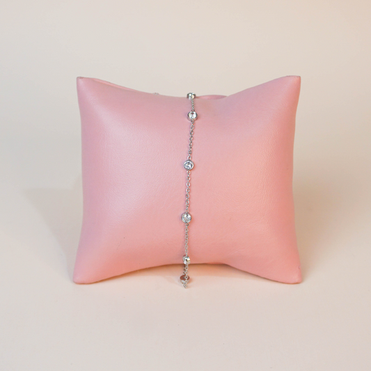 Tobillera Lily plateada