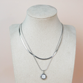 Collar doble plateado