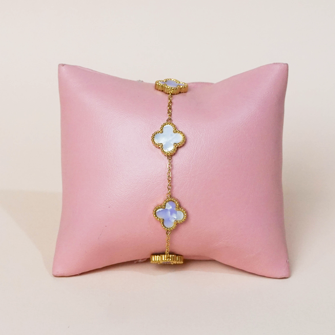 Pulsera Dafne lila tornasol