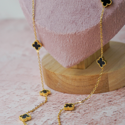 Collar mini Dafne dorado y negro