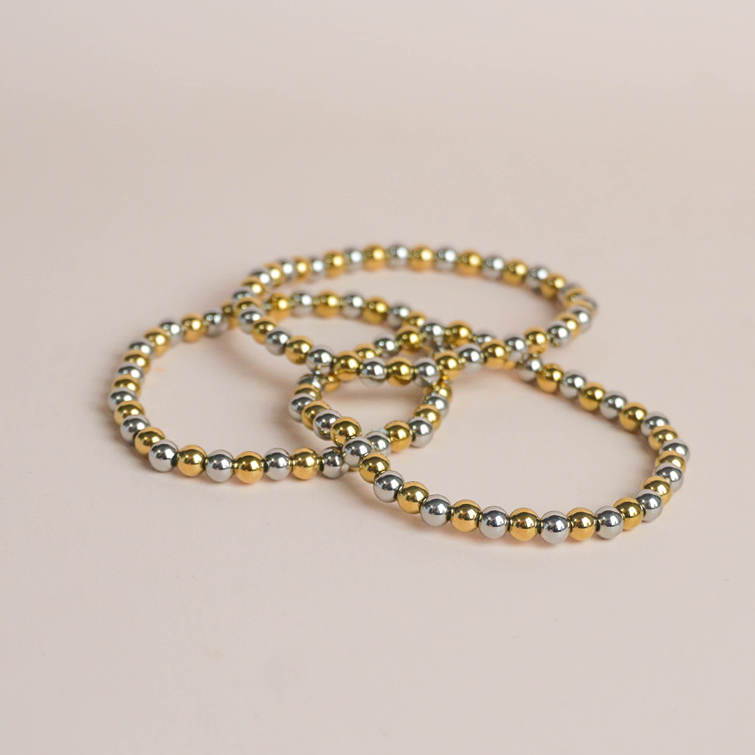 Pulsera dots bicolor