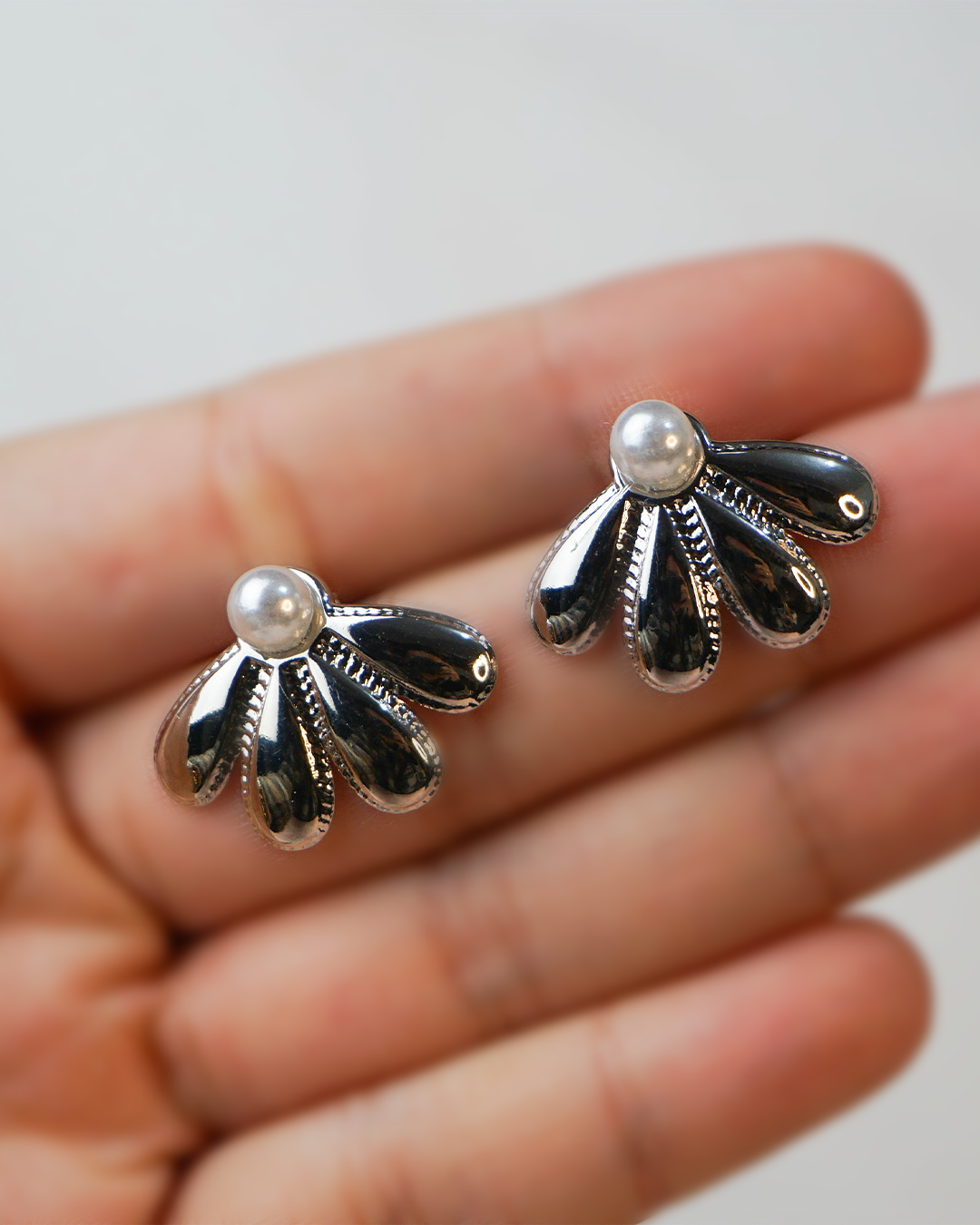 Aretes Saide plateados