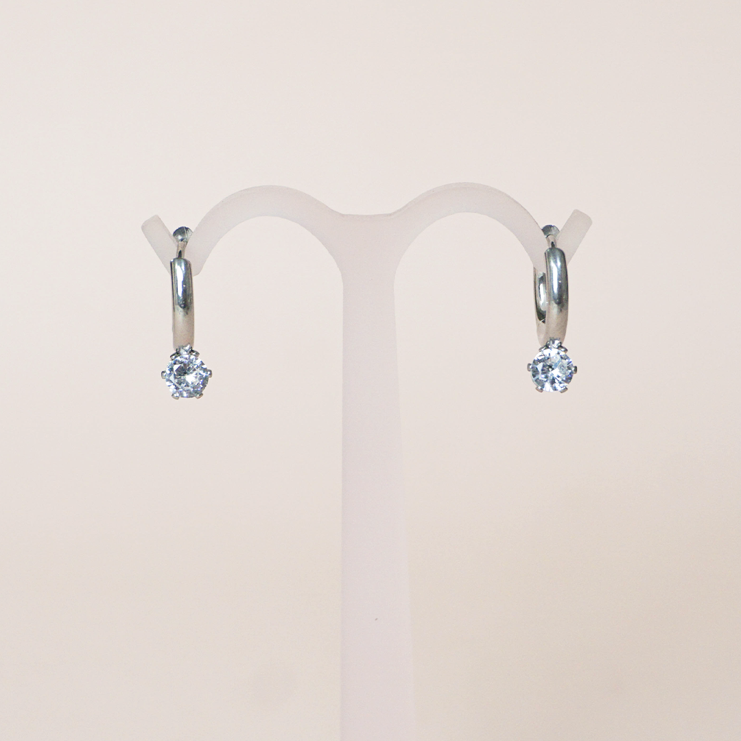 Aretes brillito plata