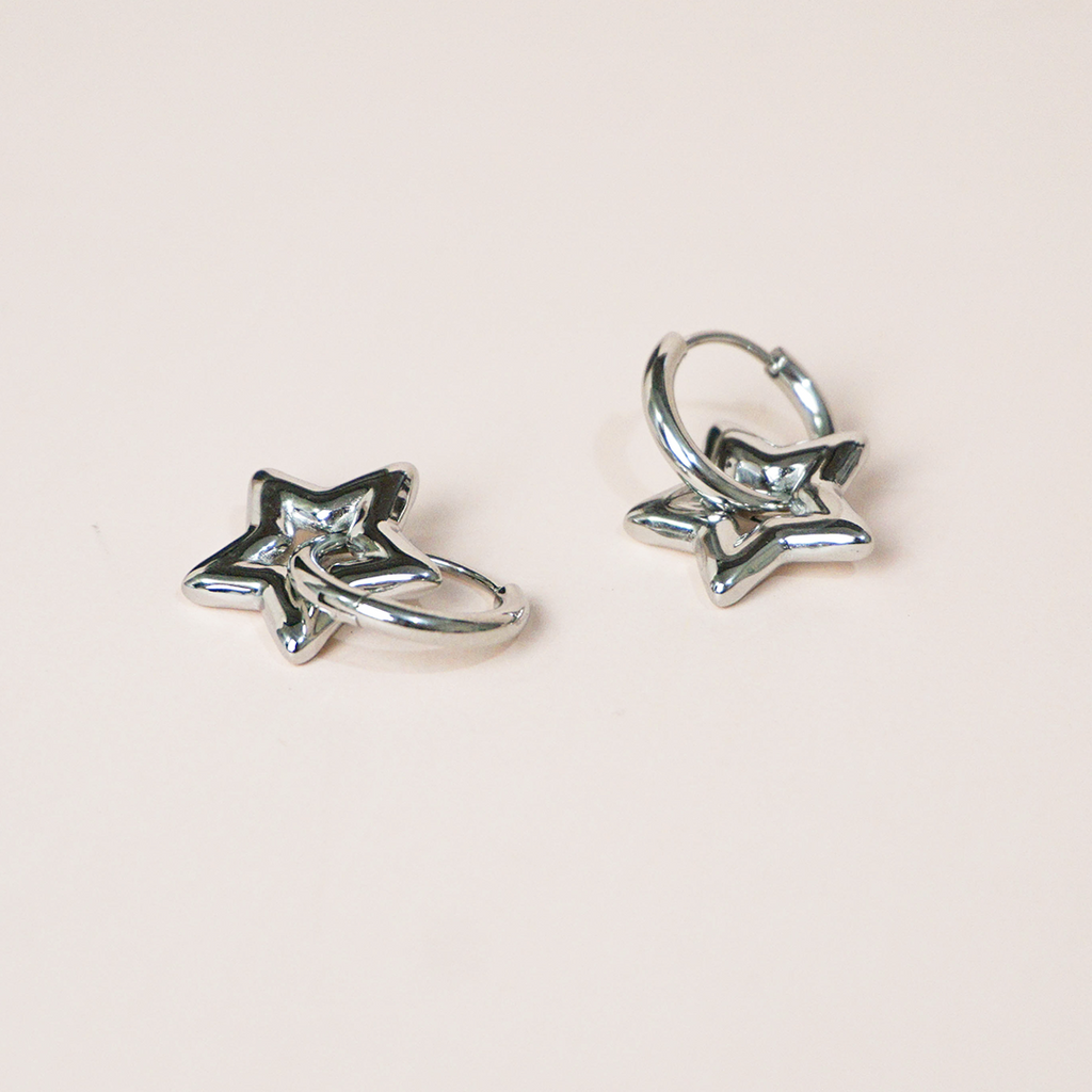 Aretes estrella desmontable