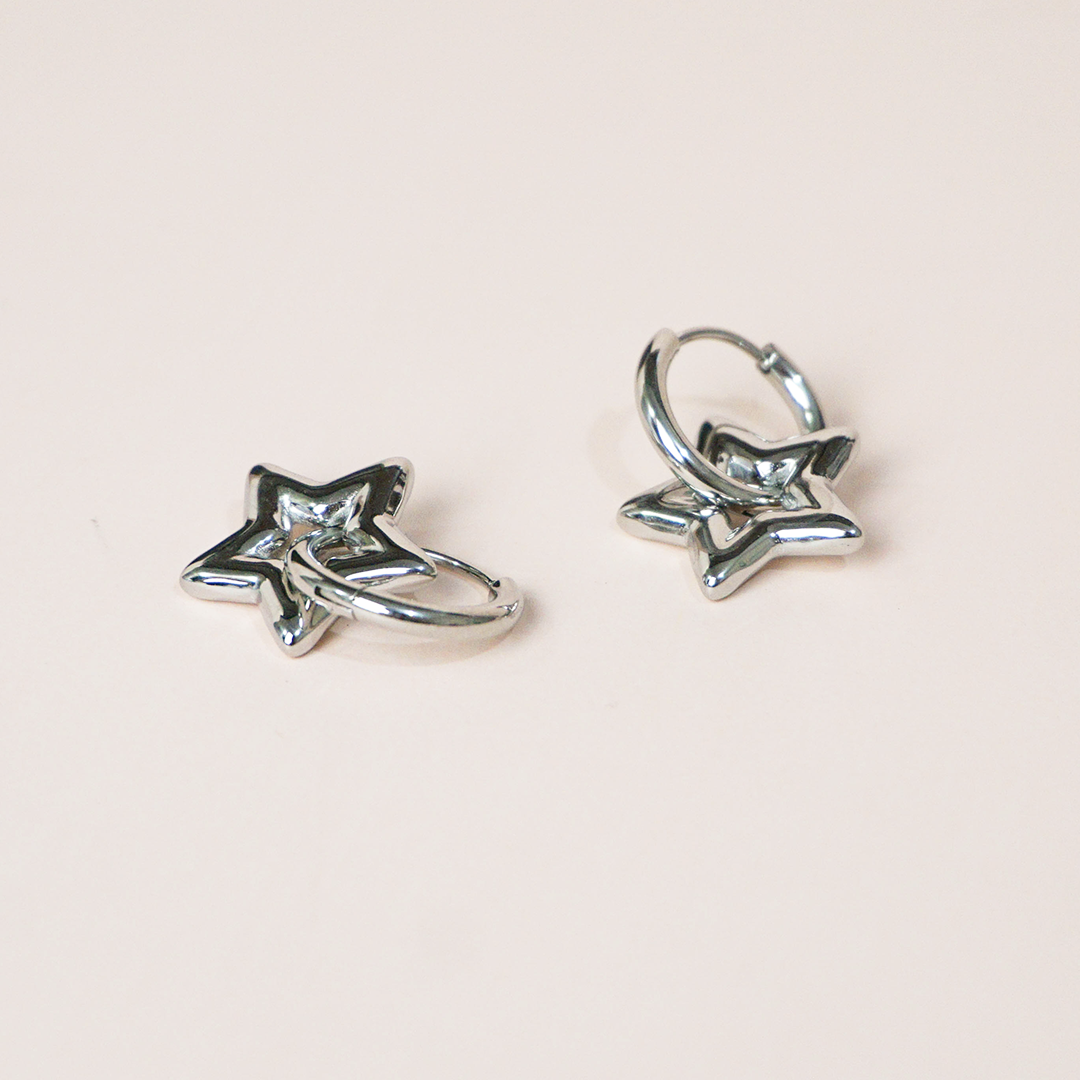 Aretes estrella desmontable