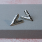Aretes corazón largo