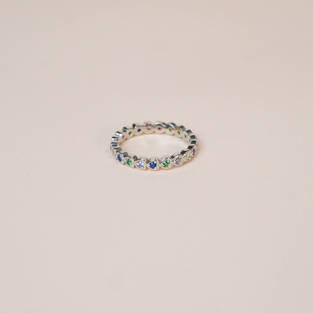 Anillo corazones colores