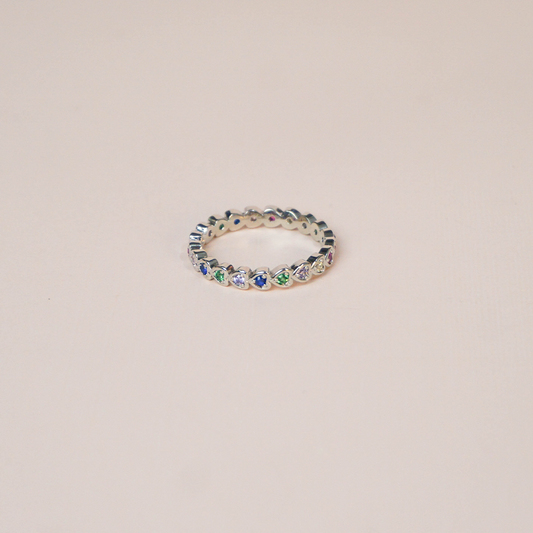 Anillo corazones colores