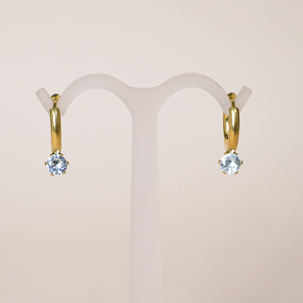 Aretes brillito dorado