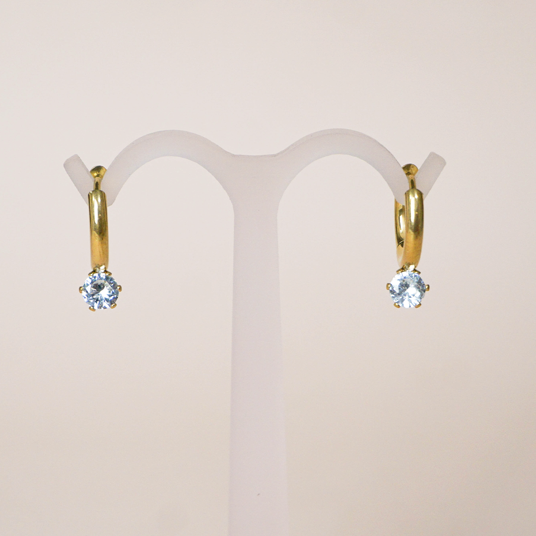 Aretes brillito dorado