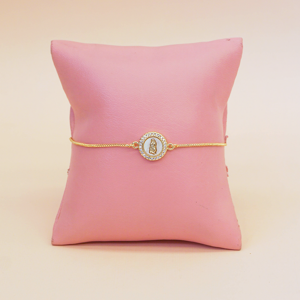 Pulsera virgen madre perla