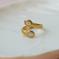 Anillo puntos blancos