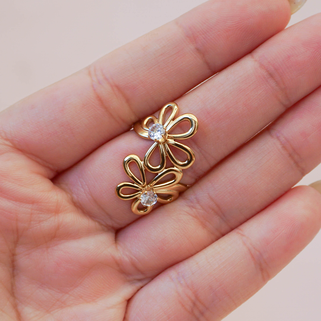 Anillo dos flores